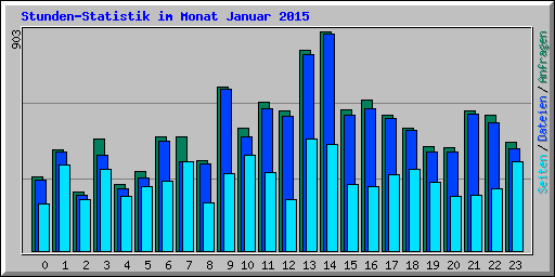 Stunden-Statistik im Monat Januar 2015