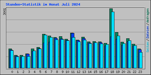 Stunden-Statistik im Monat Juli 2024