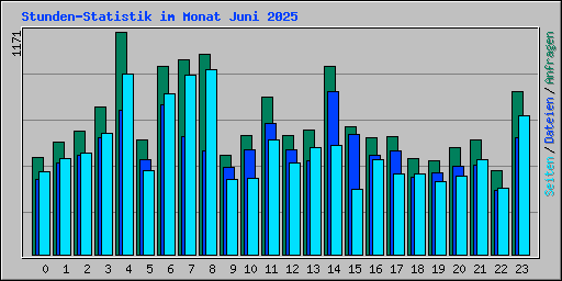 Stunden-Statistik im Monat Juni 2025