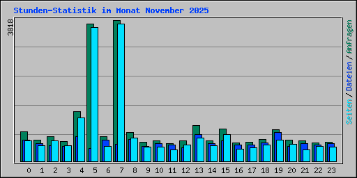 Stunden-Statistik im Monat November 2025