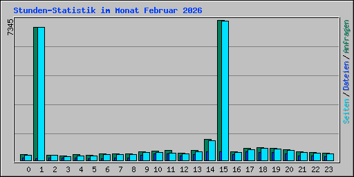 Stunden-Statistik im Monat Februar 2026