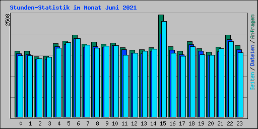 Stunden-Statistik im Monat Juni 2021