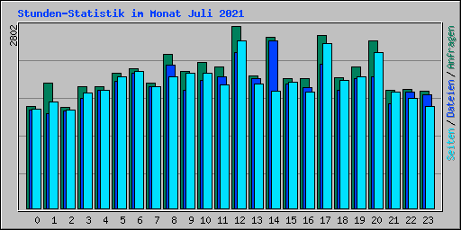 Stunden-Statistik im Monat Juli 2021