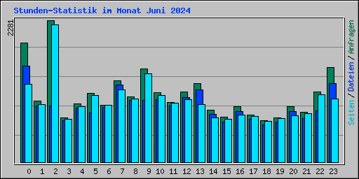 Stunden-Statistik im Monat Juni 2024