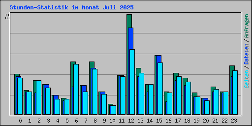 Stunden-Statistik im Monat Juli 2025