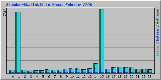 Stunden-Statistik im Monat Februar 2026
