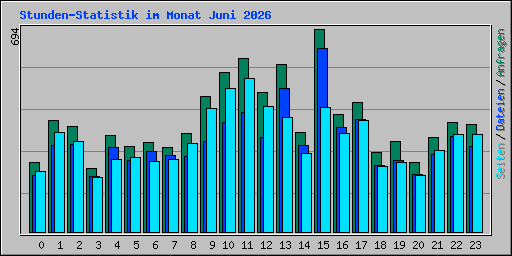 Stunden-Statistik im Monat Juni 2026